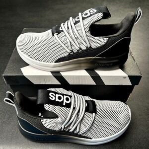 adidas Lite Racer Adapt 7.0 Kids Shoes Size 3 Sneakers White Black JP5073 NEW